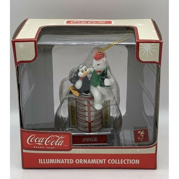 Coca Cola Illuminated Ornament Collection NOS - Picture 1 of 9